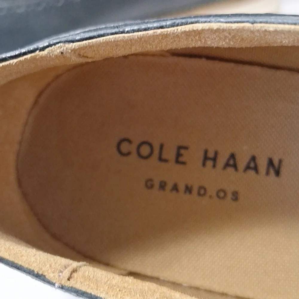 Cole Haan Men's Preppy Whiskey Navy Leather Tucker Oxford II Shoes Size 8.5